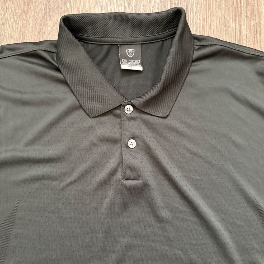 Nike Golf Dri-FIT Men's Black Polo Shirt XXL Breathable Moisture Wicking